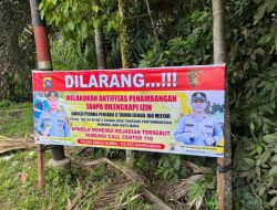 Polsek Sungai Rumbai Himbau Warga Stop Tambang Ilegal di Sungai Batanghari