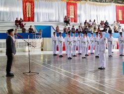 Bupati Jon Firman Pandu Hadiri Upacara Pengukuhan Pasukan Pengibar Bendera Pusaka (Paskibraka) Kabupaten Solok Tahun 2025