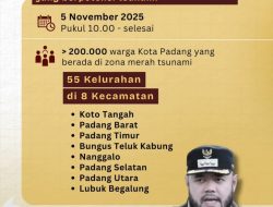 Simulasi Waspada Gempa dan Tsunami, Dr. Rustian: Bagus, Apalagi Padang Zona Merah