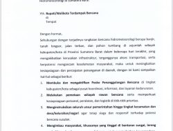 Gubernur Sumbar Surati Bupati/Walikota Daerah Terdampak untuk Percepatan Penanganan Bencana