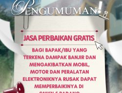 Kadis Pendidikan Habibul Fuadi: Dari Sekolah untuk Rakyat, SMKN 5 Padang Gratiskan Perbaikan Kendaraan & Elektronik Usai Banjir