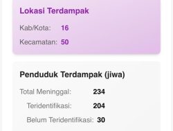 Update Sementara Jumlah Korban Bencana Hidrometeorologi di Sumbar, Meninggal Dunia 234, Hilang 95, dan 113 Luka-Luka serta 24.049 Mengungsi