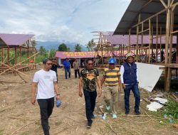 Tinjau Pembangunan Huntara,Evi Yandri:  kolaborasi Antara legislatif dan Exsecutif Untuk Masyarakat Terdampak Bencana