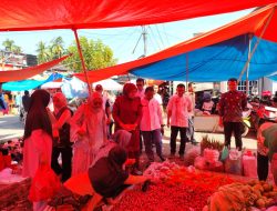 Satgas Saber Pangan Pasbar Pantau Harga dan Ketersediaan Bahan Pokok Jelang Ramadan di Pasar Simpang Tiga