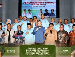 Walikota Fadly Amran Kukuhkan Pengurus PSTS Tabing 2025-2029