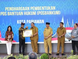 Yota Balad Terima Penghargaan Dari Menteri Hukum RI terkait Pembentukan Pobankum di Kota Pariaman