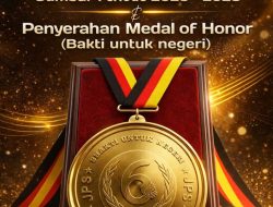 Besok JPS Dilantik dan Serahkan Medal of Honor