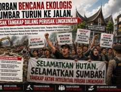 Korban Bencana Sumbar Turun ke Jalan, Desak Penghentian Illegal Logging dan Illegal Mining