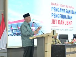 Gubernur Mahyeldi Pimpin Rakor Pengawasan BBM Subsidi, Dorong Daerah Bentuk Satgas Pengendalian