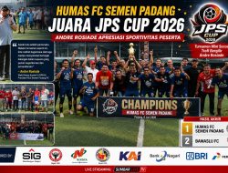 JPS Cup 2026 Berakhir Sukses, Humas FC Semen Padang Angkat Trofi Bergilir Andre Rosiade