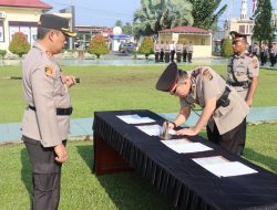 Kapolres Pasaman Barat Pimpin Serah Terima Jabatan PJU Polres dan Kapolsek Sungai Beremas