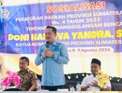 Doni Harsiva Yandra Sosialisasikan Perda Penanggulangan Bencana, Masyarakat Diajak Tingkatkan Kesiapsiagaan