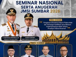 Gelar Seminar Nasional, Pengurus JMSI Sumbar Dilantik Tanggal 29 Agustus 2026