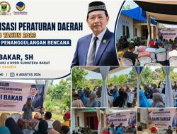 Bakri Bakar Sosialisasikan Perda Penanggulangan Bencana, Ajak Masyarakat Lunang Tingkatkan Kesiapsiagaan
