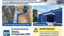 Perumda Air Minum Kota Padang Lakukan Pengurasan Reservoir IPA Gunung Pangilun, Pelanggan Diminta Siapkan Cadangan Air