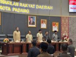 DPRD Kota Padang Gelar Paripurna, Bahas Tiga Ranperda Strategis dari Investasi Hingga Penguatan BUMD