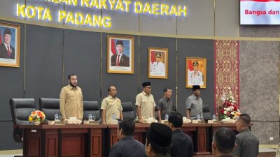 DPRD Kota Padang Gelar Paripurna, Bahas Tiga Ranperda Strategis dari Investasi Hingga Penguatan BUMD