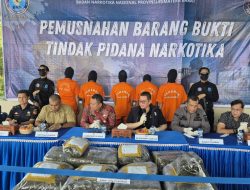 Dua Kasus Besar Terungkap, BNNP Sumbar Musnahkan 73.387,96 Gram Ganja